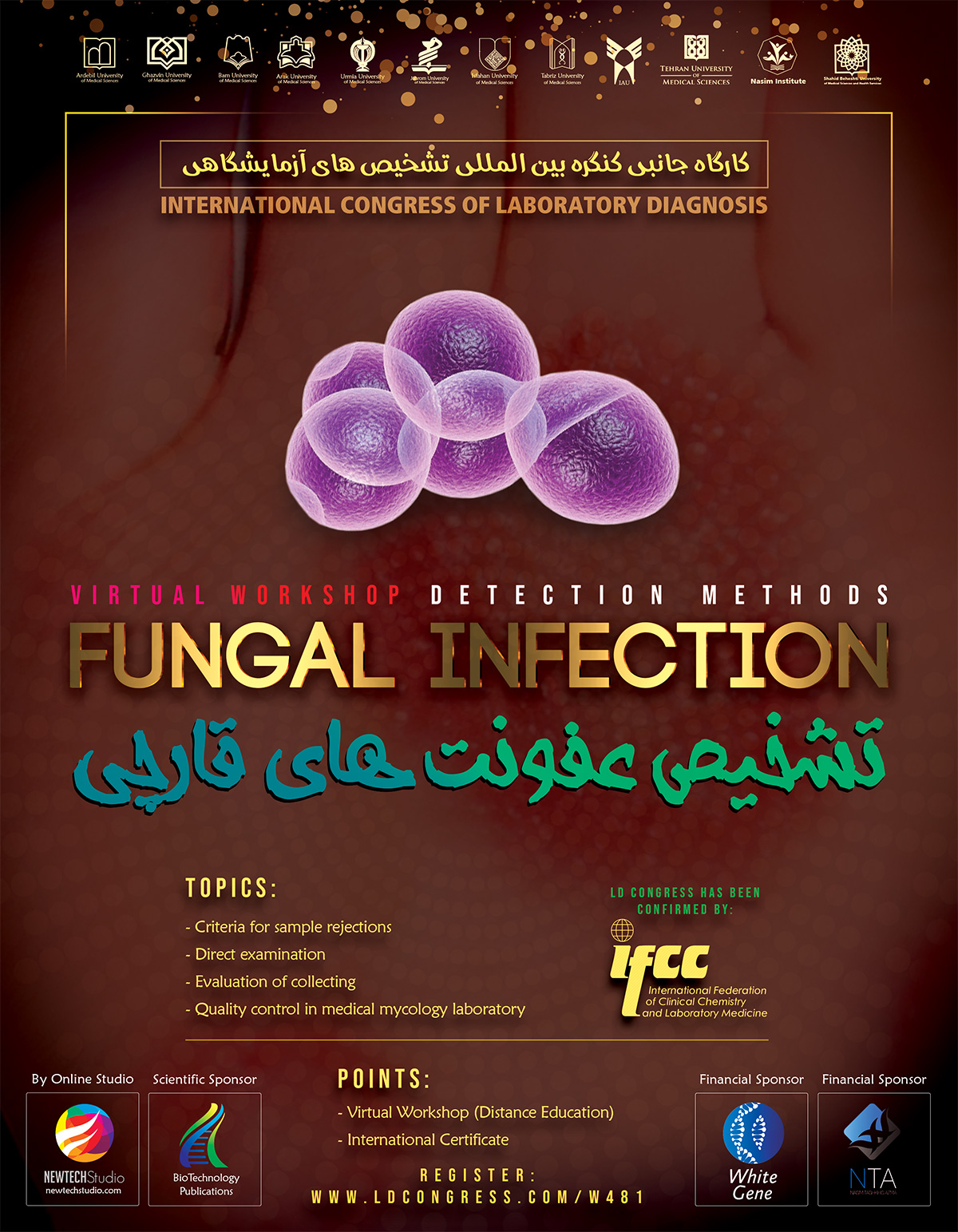 Instructions for the principles and methods of diagnosis and identification of fungi in hospital clinical specimens